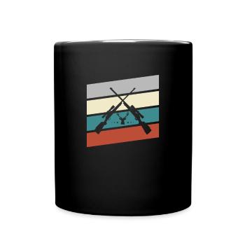 Chasse rétro - Mug uni - noir - Devant