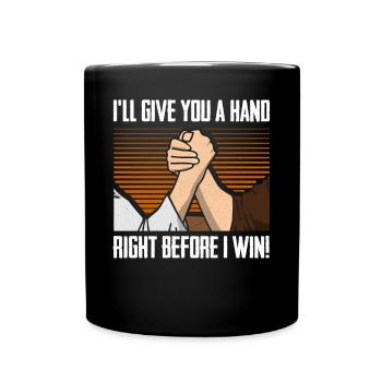 Bras de fer - Mug uni - noir - Devant