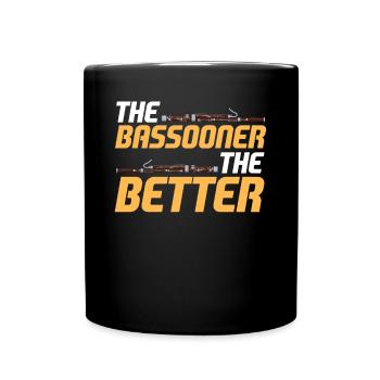 Bassoon bassoonist - Full Colour Mug - black - Front