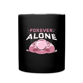 Poisson blob - Mug uni - noir - Devant