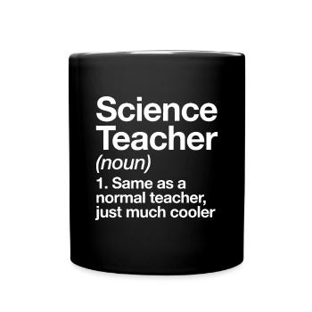Définition du professeur de sciences Drôle de retour à l’école Fi - Mug uni - noir - Devant