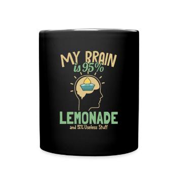 My Brain is 95% Lemonade Lemonade Lovers - Full Colour Mug - black - Front