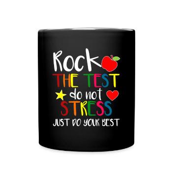 Rock The Test Teacher Test Day Journée de test Journée de test Drôle T - Mug uni - noir - Devant