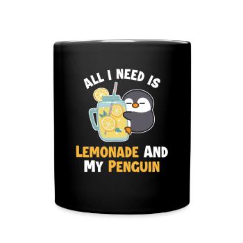 La limonade et mes amoureux de la limonade Pingouin - Mug uni - noir - Devant