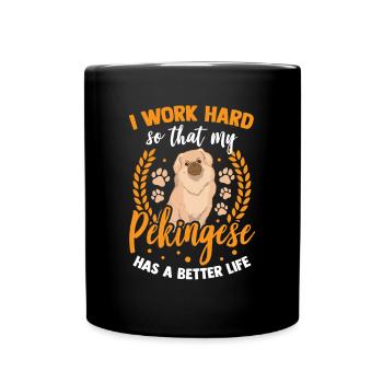 Travail pour mon chien du palais de Pékin - Mug uni - noir - Devant
