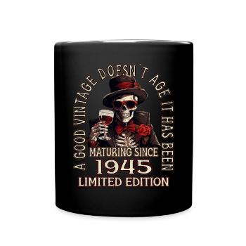 78ème Anniversaire 1945 '78 Bon Millésime - Mug uni - noir - Devant