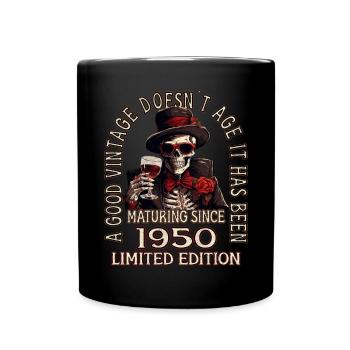 73. Geburtstag 1950 73er Guter Jahrgang - Tasse einfarbig - Schwarz - Vorne