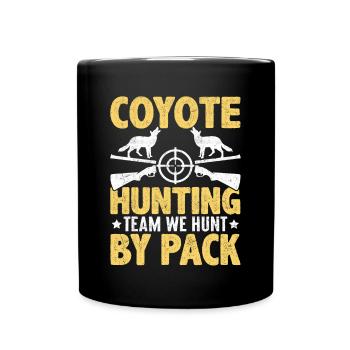 Coyote Hunter Yote - Full Colour Mug - black - Front