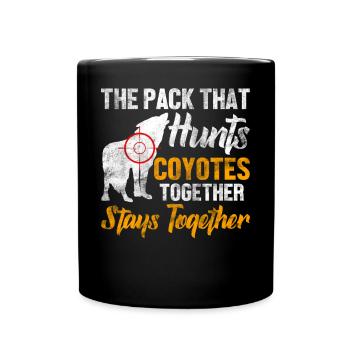 Coyote Hunt Coyote Hunter Yote - Mug uni - noir - Devant