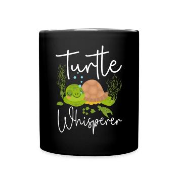 Sea Turtle Tortoise Turtle - Tasse einfarbig - Schwarz - Vorne