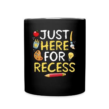 Seulement ici pour la pause - Mug uni - noir - Devant