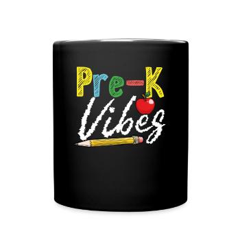 Vorschul vibes - Tasse einfarbig - Schwarz - Vorne