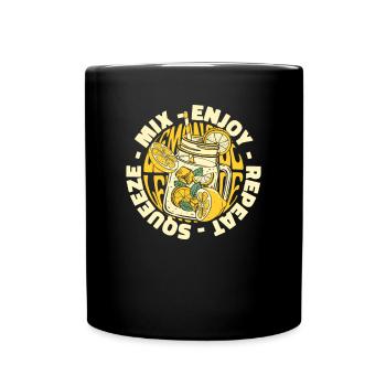 Squeeze Mix Profitez des amateurs de limonade répétés - Mug uni - noir - Devant