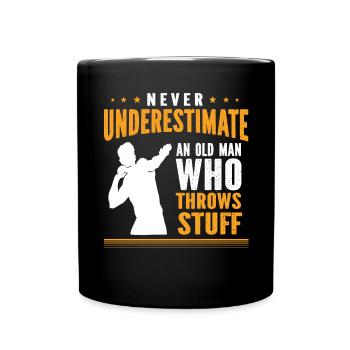 Lancer du poids Athlétisme - Mug uni - noir - Devant