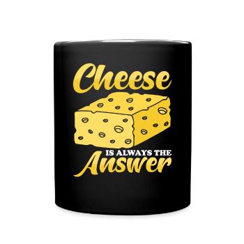 Cadeau au fromage - Mug uni - noir - Devant
