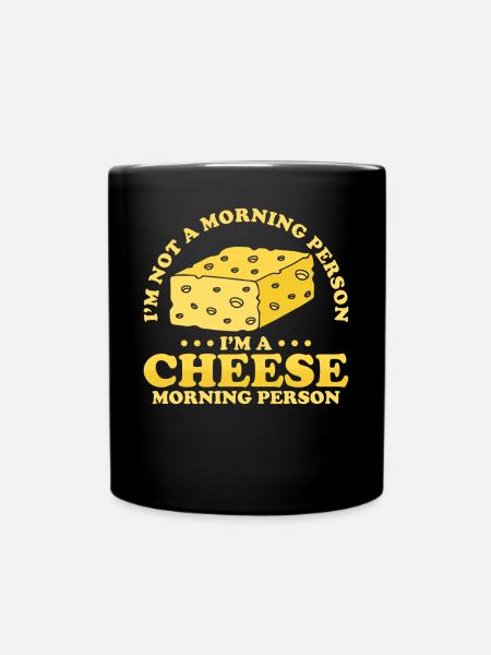 Käse Geschenk - Tasse einfarbig - Schwarz