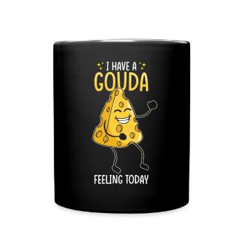 Cadeau au fromage - Mug uni - noir - Devant