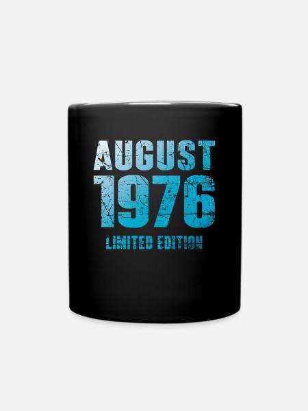 August 1976 Limited Edition Geburtstag Geschenk - Ensfarvet krus - sort