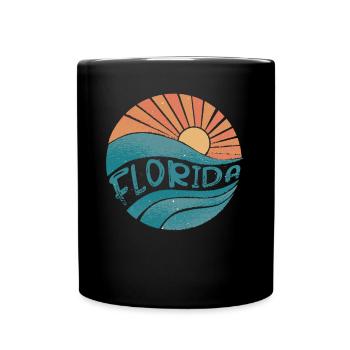 florida - Tasse einfarbig - Schwarz - Vorne