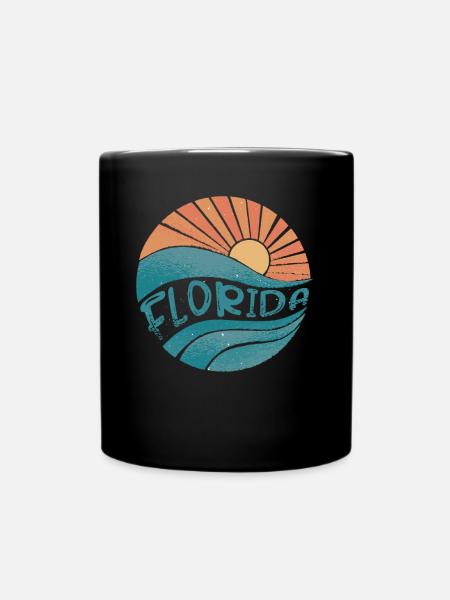 florida - Tasse einfarbig - Schwarz