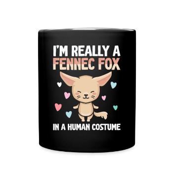 Ich Bin Wirklich Ein Fennec Fox Besitzer Fennec - Tasse einfarbig - Schwarz - Vorne