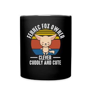 Fennek-fuchs-besitzer, Clevere, Kuschelige, - Tasse einfarbig - Schwarz - Vorne