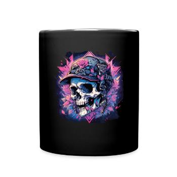 Skull Skull Skulls Skull Skeleton - Full Colour Mug - black - Front