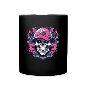Skull Skull Skulls Skull Skeleton - Full Colour Mug - black - Front