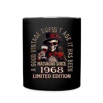 55. Geburtstag 1968 55er Guter Jahrgang - Tasse einfarbig - Schwarz - Vorne