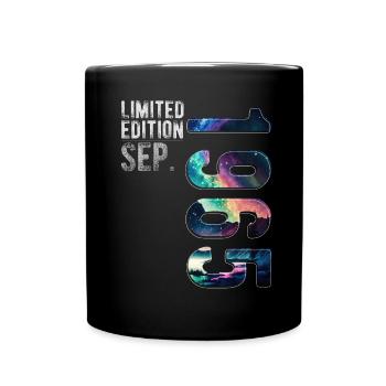 Année 1965 Septembre Anniversaire Aurores boréales - Mug uni - noir - Devant
