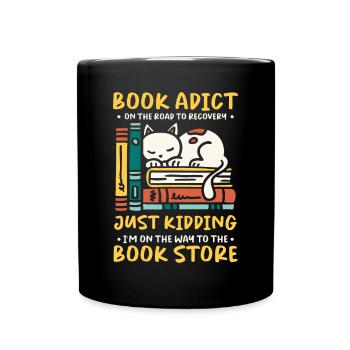 Rat de bibliothèque & Amateur de lecture Book Addict Book Nerd - Mug uni - noir - Devant