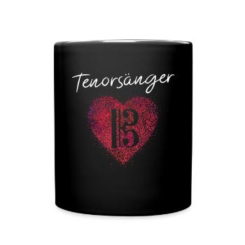Altschlüssel Chor Musik Tenor Sänger Musikverein - Tasse einfarbig - Schwarz - Vorne