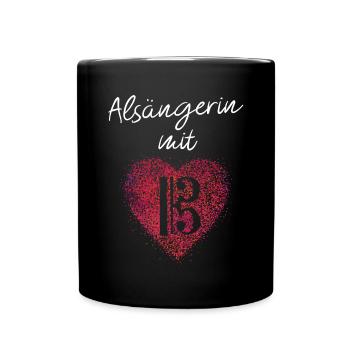 Altschlüssel Chor Musik Alt Sängerin Musikerin - Tasse einfarbig - Schwarz - Vorne