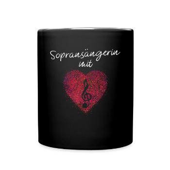 Violinschlüssel Chor Musik Sporan Sängerin Musiker - Tasse einfarbig - Schwarz - Vorne