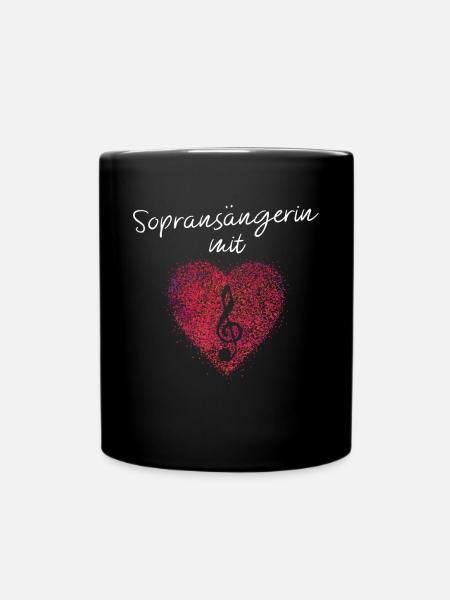 Violinschlüssel Chor Musik Sporan Sängerin Musiker - Tasse einfarbig - Schwarz