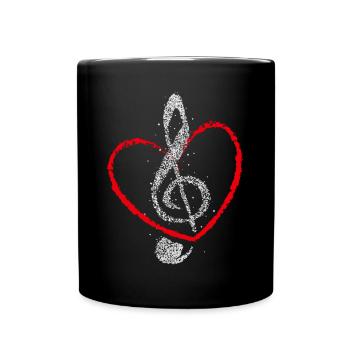 Treble Clef Choir Music Music Teacher Musician - Full Colour Mug - black - Front