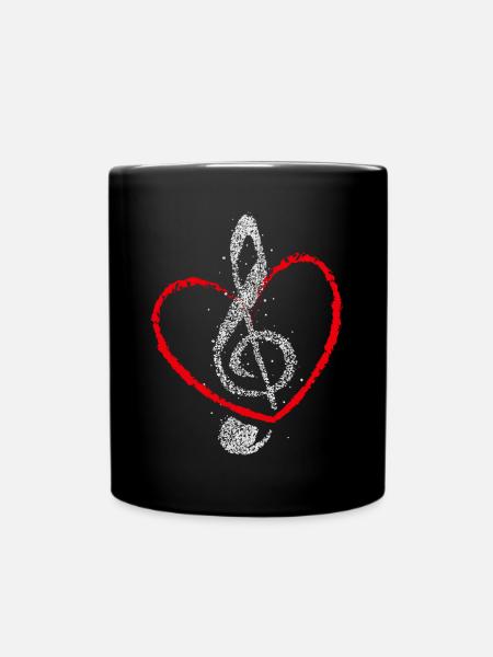 Violinschlüssel Chor Musik Musiklehrerin Musiker - Tasse einfarbig - Schwarz