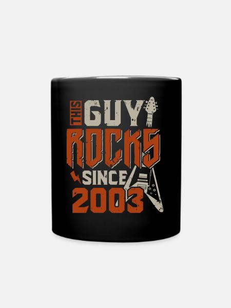 Dieser Kerl rockt seit 2003 Jahrgang Geburtstag - Tasse einfarbig - Schwarz