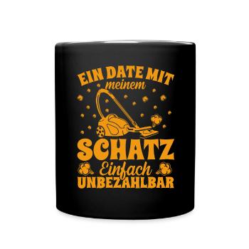 Geschenkidee für Hausfrauen und Putzfrauen - Tasse einfarbig - Schwarz - Vorne