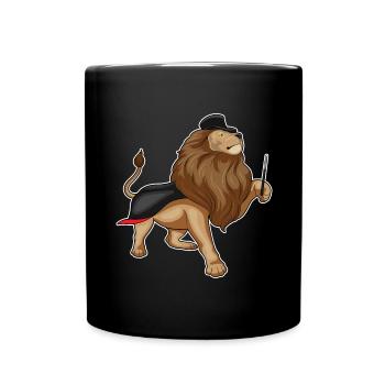 Lion Wizard Wand - Full Colour Mug - black - Front