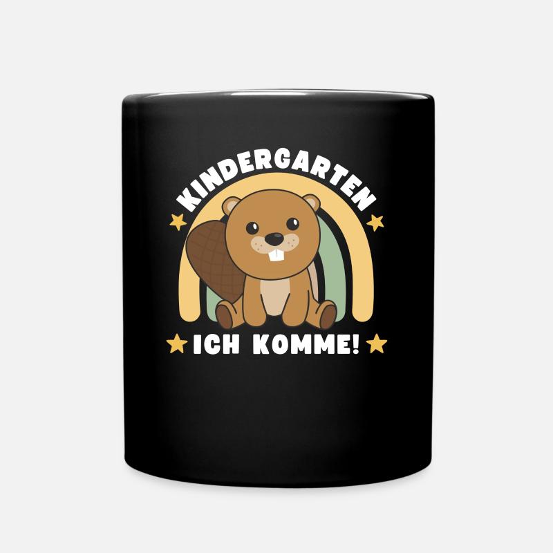Kindergarten Ich Komme! Biber - Tasse einfarbig - Schwarz