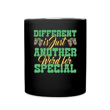 Different is just another word for special autism - Tasse einfarbig - Schwarz - Vorne