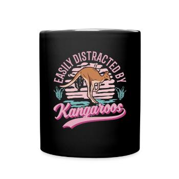 Facilement distrait par Kangourous Kangourou - Mug uni - noir - Devant