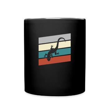 Lézard Rétro - Mug uni - noir - Devant