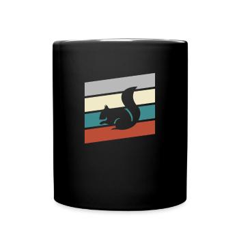 Squirrel Retro - Full Colour Mug - black - Front
