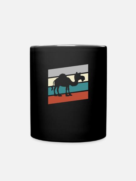 Dromedar Retro - Tasse einfarbig - Schwarz