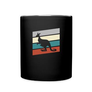 Kangourou Rétro - Mug uni - noir - Devant