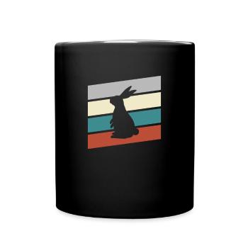 Lapin Rétro - Mug uni - noir - Devant