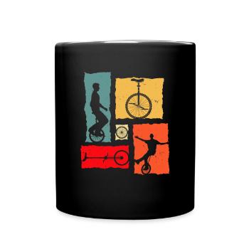 Rétro monocycle - Mug uni - noir - Devant