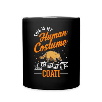 Coati Costume Humain Halloween Coati Proboscis Ours - Mug uni - noir - Devant
